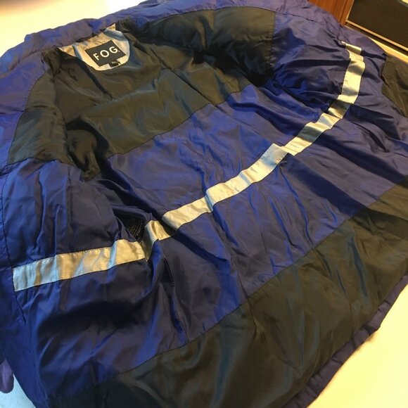 Fog by London Fog Vintage Puffer Coat Blue Large - Picture 6 of 10